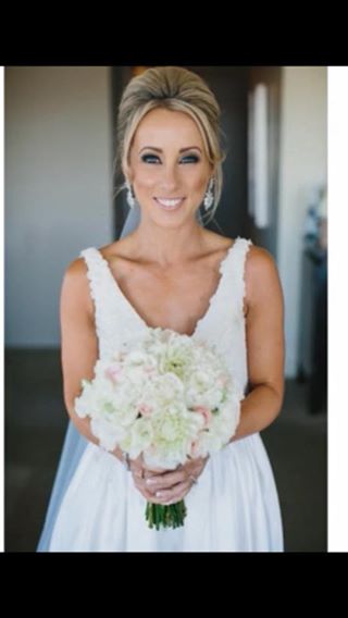 Katherine's #wedding Hair and Makeup by Vivian Ashworth Dress: Amaline Vitale Flowers : Red Earth Flowers (in Kilsyth) & photos by Michael Briggs Photography! Venue Rivers Edge